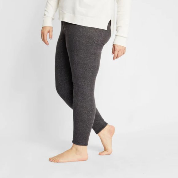 2 JustCozy Fur Lined Leggings Bundle (Latte & Fog) XS-S - Picture 3 of 7